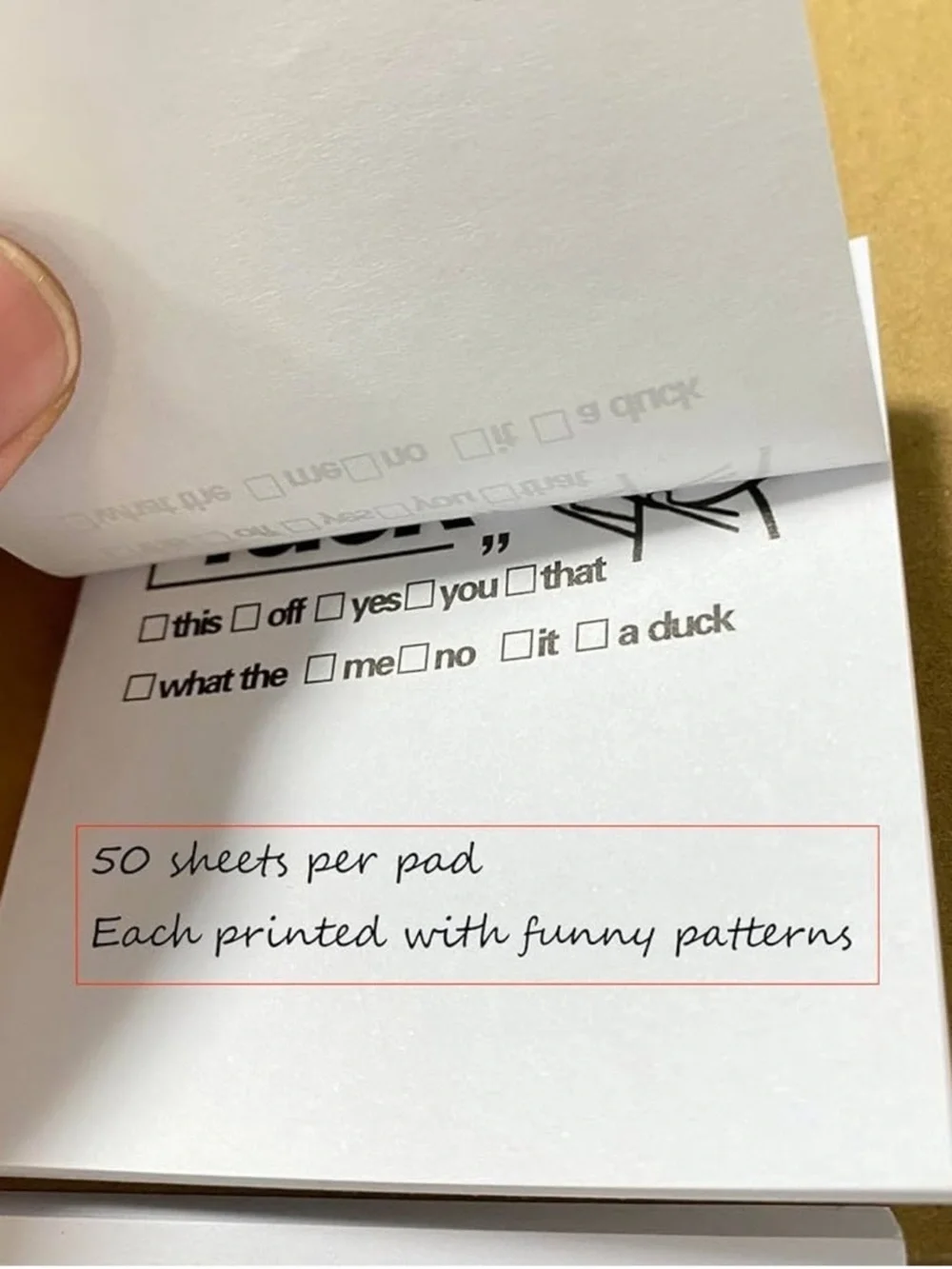 Funny Sticky Notes Set, 4 Pack, NIP - What the F*ck - Printed Memo Pads